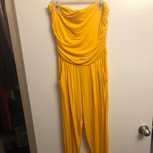 Yellow sleeveless romper